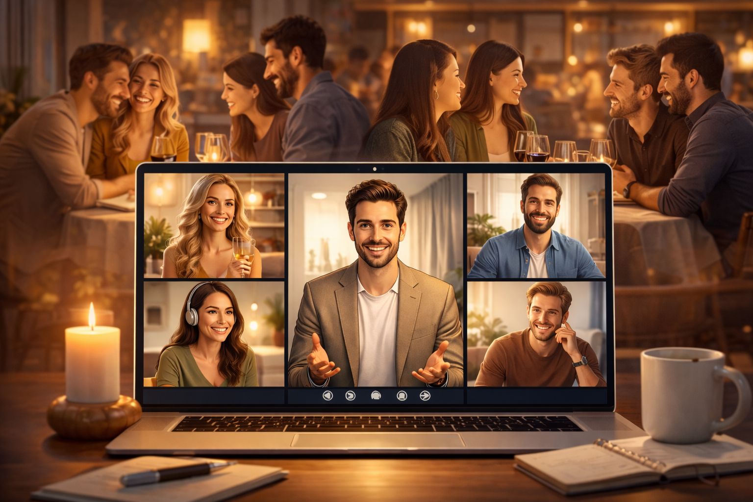 Encuentro online con moderación y encuentro presencial